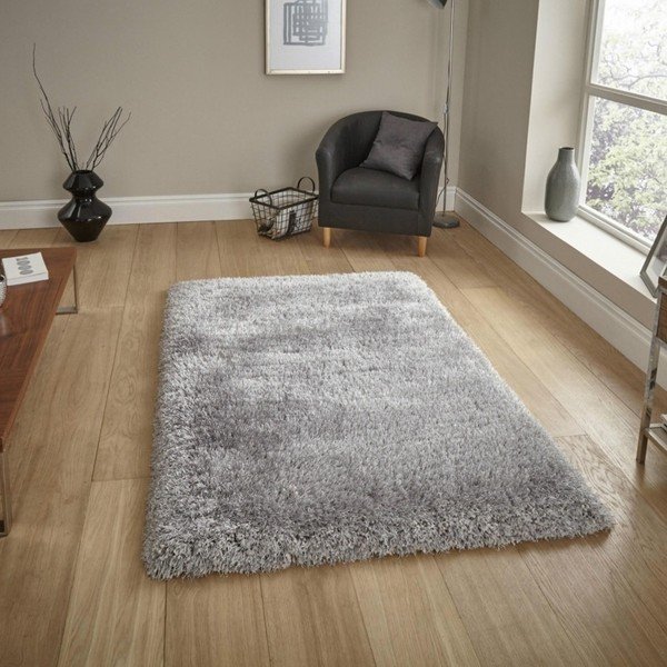 Siva ročno izdelana preproga Think Rugs Montana Puro Silver, 80 x 150 cm-image-1