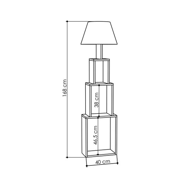 Antracitna prostostoječa svetilka z rumenim senčnikom Homitis Tower-image-2