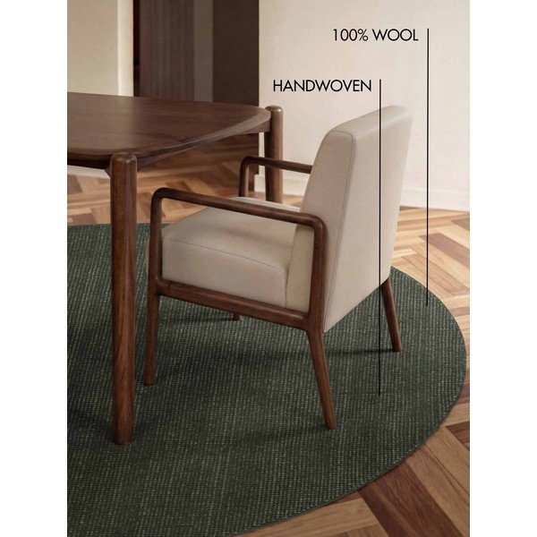 Temno zelena ročno tkana volnena okrogla preproga ø 200 cm Greenwich – Ted Baker-image-4