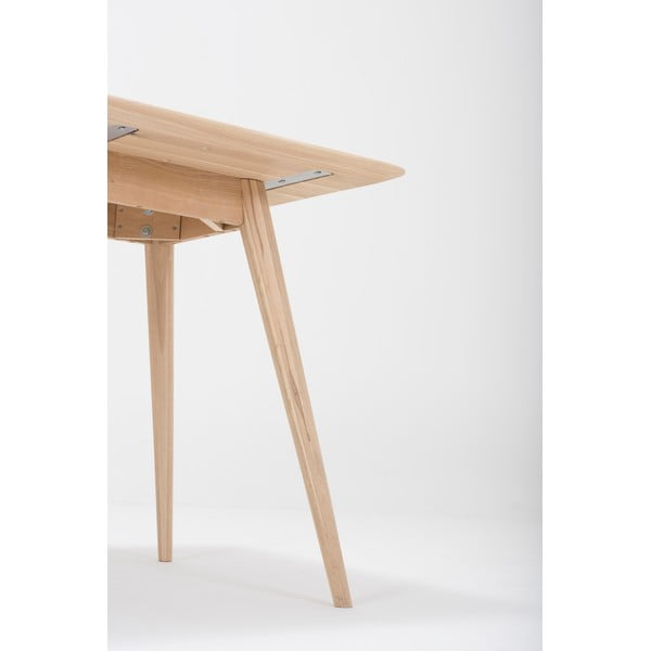 Jedilna miza iz masivnega hrasta 80x80 cm Stafa – Gazzda-image-3