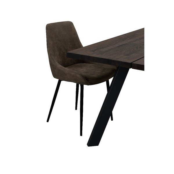 Rjav oblazinjen jedilni stol Rowico Sierra-image-4