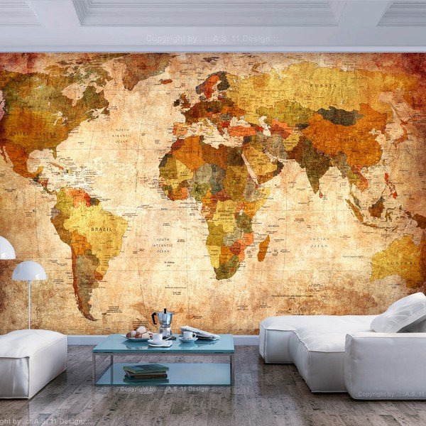 Tapeta velikega formata Artgeist Old World Map, 400 x 280 cm-image-1