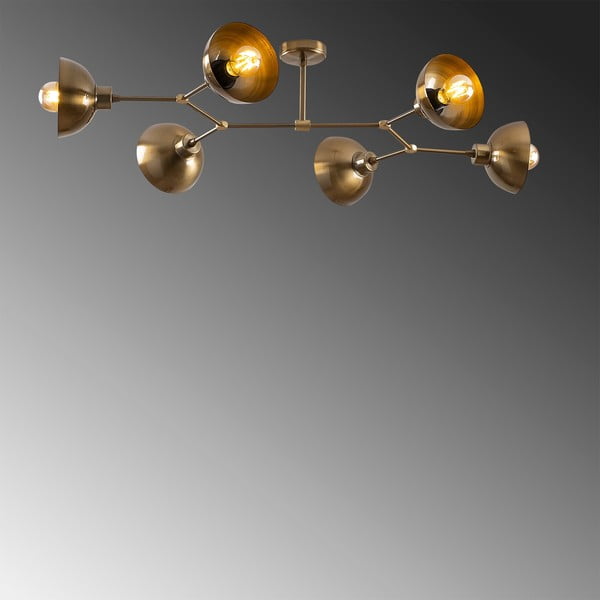 Stropna svetilka v zlati barvi s kovinskim senčilom 52x102 cm Dram – Opviq lights-image-3