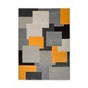 Oranžno-siva preproga Universal Leo Square, 160 x 230 cm