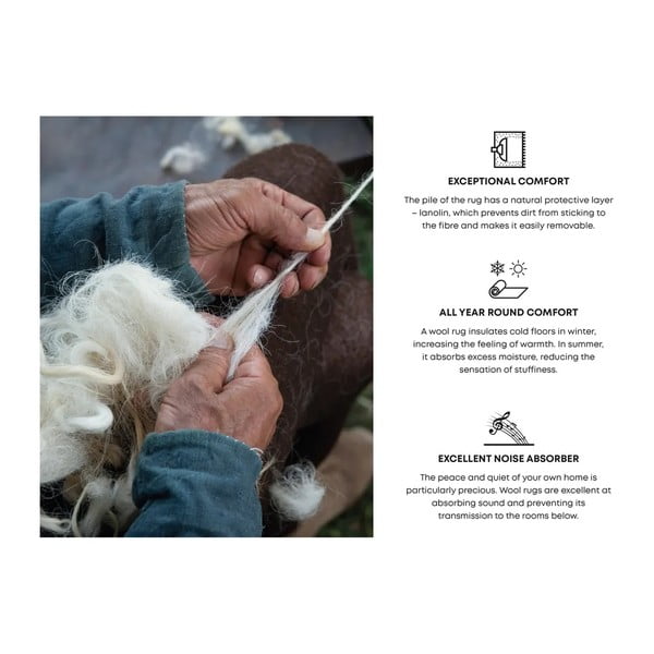 Kremno bela volnena preproga 300x400 cm Botany – Agnella-image-4