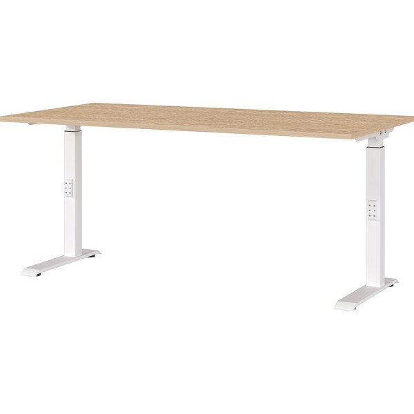Pisalna miza z nastavljivo višino z mizno ploščo v hrastovem dekorju 80x160 cm Downey – Germania