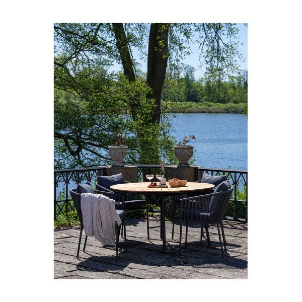 Temno sivi kovinski jedilni stoli v kompletu 2 ks Salerno – House Nordic-image-2