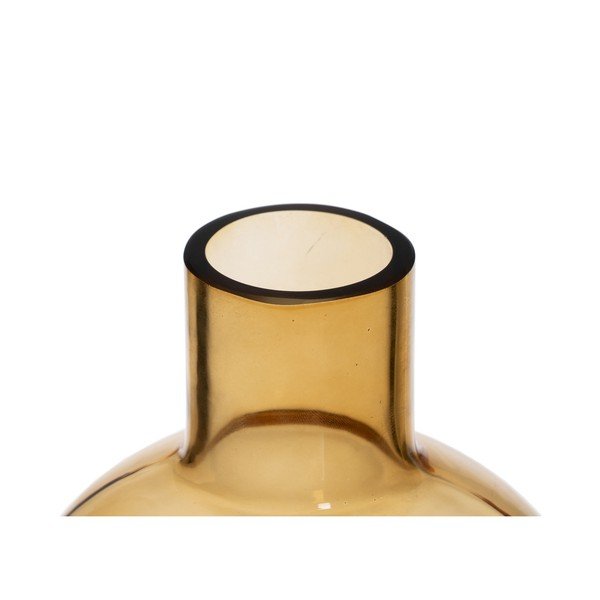 Oker rumena steklena vaza (višina 35 cm) Amber – Ixia-image-1