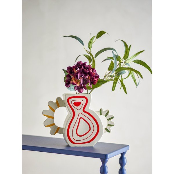 Ročno poslikana vaza iz kamenine (višina 26 cm) Samila – Bloomingville-image-2