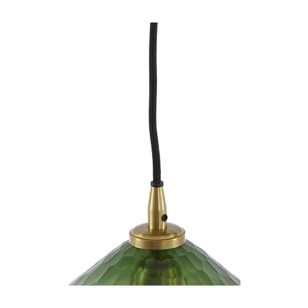 Zelena stropna svetilka s steklenim senčnikom ø 17 cm Danita - Light & Living-image-2