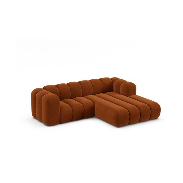 Oranžna kotna sedežna garnitura (desni kot) Lupine – Micadoni Home-image-1