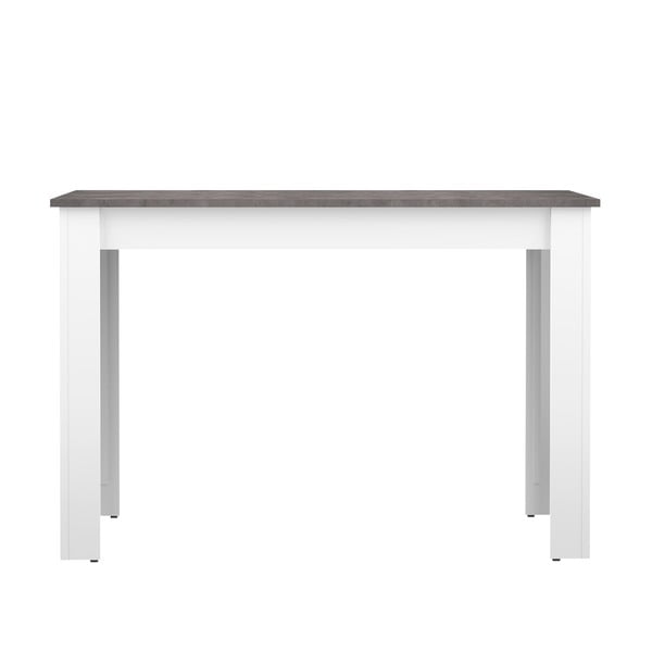 Bela jedilna miza s ploščo v betonskem dekorju 110x70 cm Nice - TemaHome 