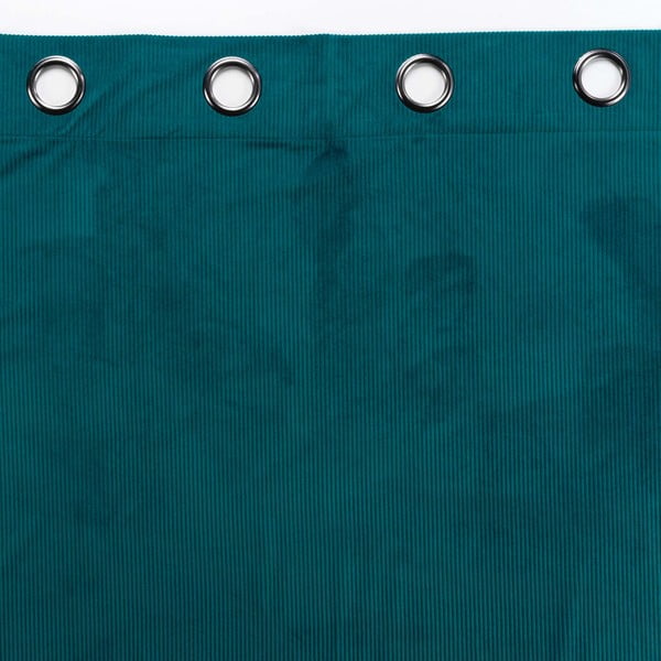 Modra zavesa iz rebrastega žameta 140x260 cm Casual – douceur d'intérieur-image-3