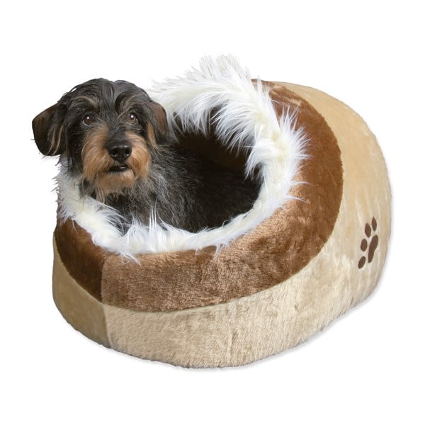 Bež plišast kokon za mačke 35x26 cm Trixie Minou – Plaček Pet Products-image-2