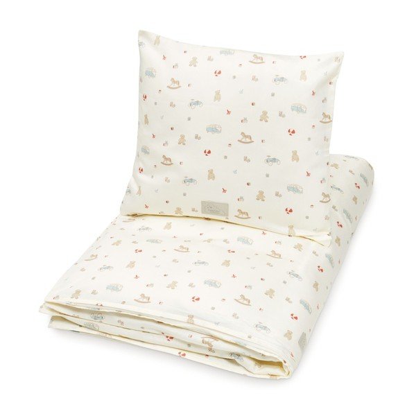 Svetlo rumena otroška posteljnina za otroško posteljico iz organskega bombaža 100x140 cm Vintage Toys – Cam Cam Copenhagen