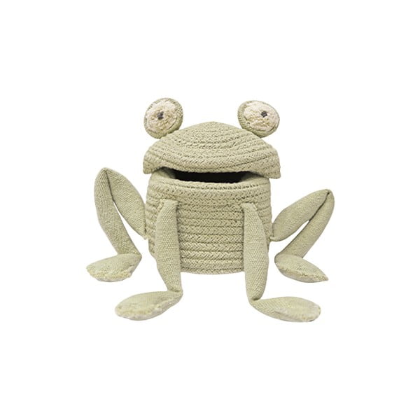 Zelena tekstilna otroška škatla za shranjevanje ø 15x15 cm Mini Fred the Frog – Lorena Canals