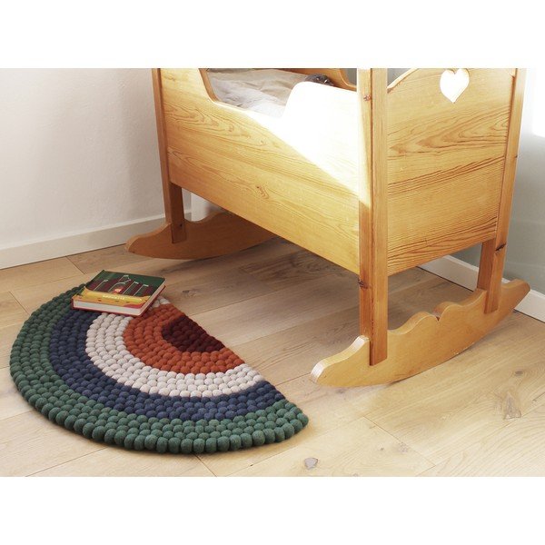 Otroška preproga iz volnenih kroglic Wooldot Ball Rugs Rainbow Green -image-4