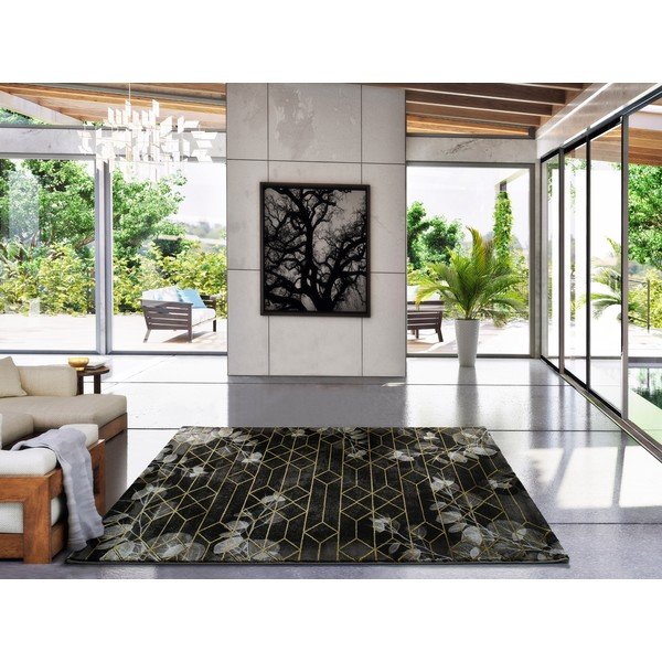 Črna preproga Universal Poet, 140 x 200 cm-image-1