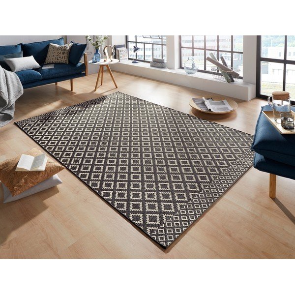 Črno-bež tekač Zala Living Minnia, 76 x 200 cm-image-1
