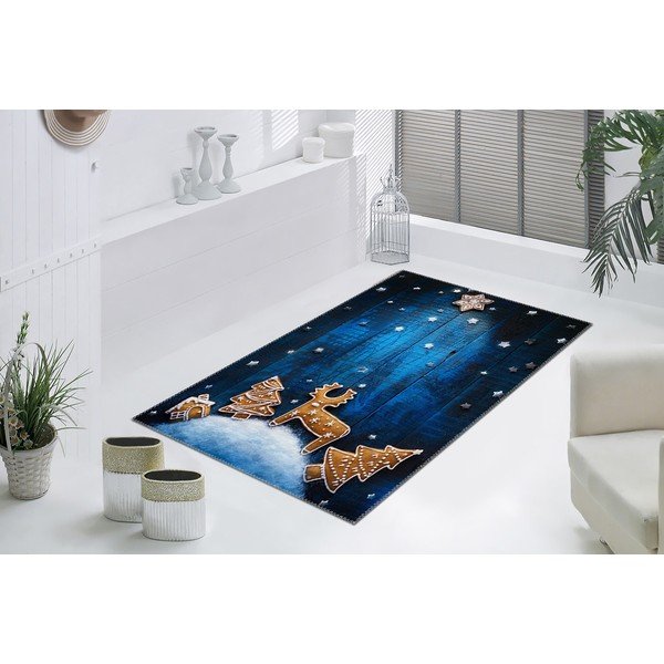 Preproga Vitaus Božično obdobje Modro nebo Piškotki, 50 x 80 cm-image-1