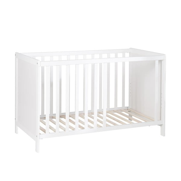 Bela otroška posteljica z ogrodjem za baldahin 60x120 cm Stars Gray – Roba-image-4