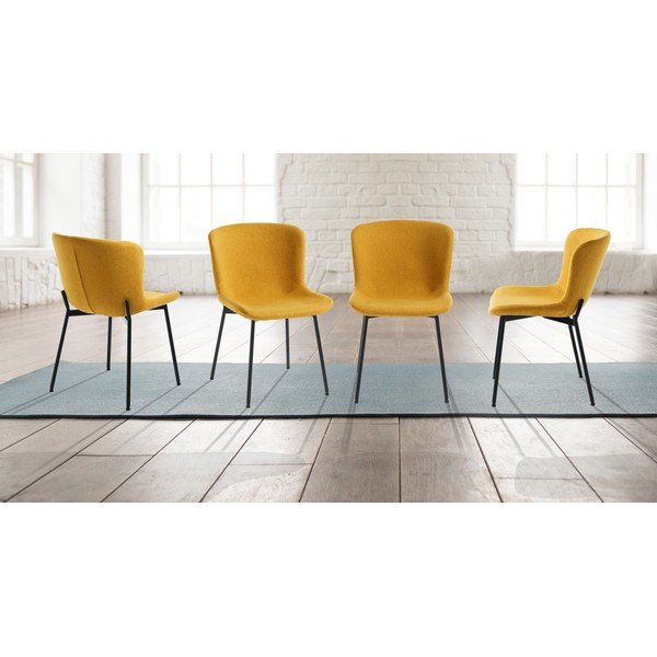 Oker rumeni jedilni stoli v kompletu 2 ks Snug – Tomasucci-image-3