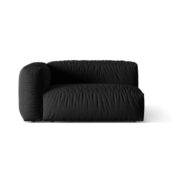 Črn modul za sedežno garnituro (levi kot) Martina – Micadoni Home