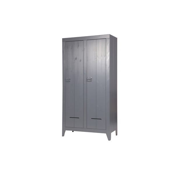 Jekleno siva dvokrilna omara WOOOD Kluis-image-1