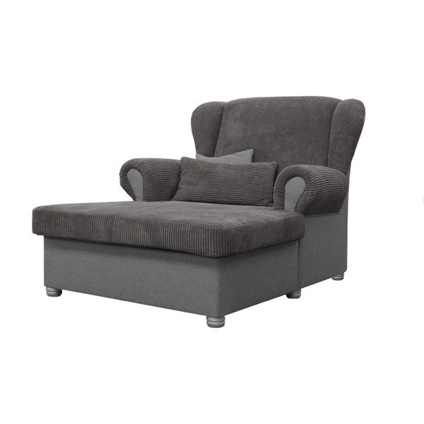 Sivorjav ležalnik iz rebrastega žameta Lord – Ropez