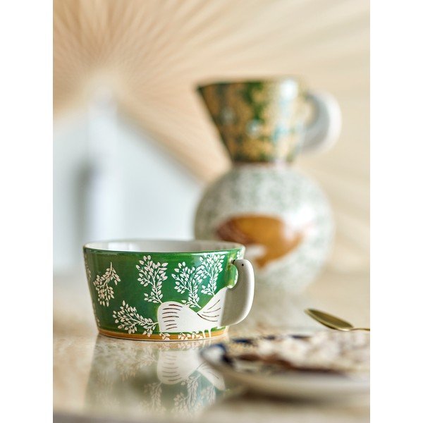 Zelena skledica za juho iz kamenine 460 ml Hezha – Bloomingville-image-1