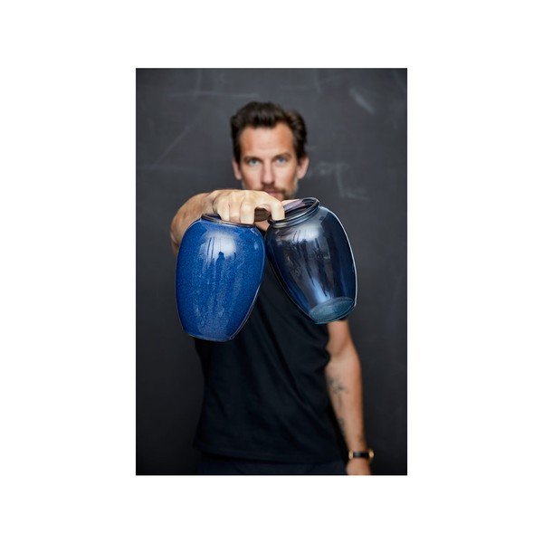 Vaza iz modrega stekla Bitz Kusintha, ø 14 cm-image-4