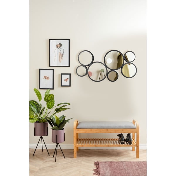 Stensko ogledalo z lesenim okvirjem 90x48 cm Wall Art – PT LIVING-image-1