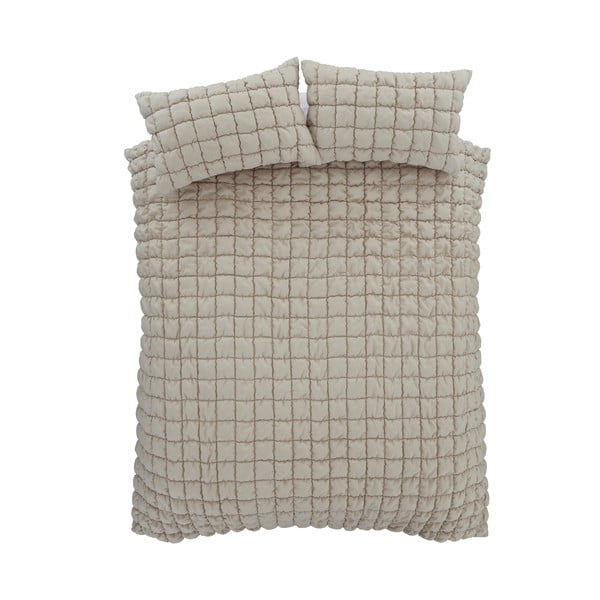 Bež posteljnina za zakonsko posteljo 200x200 cm Puffer – Catherine Lansfield-image-2