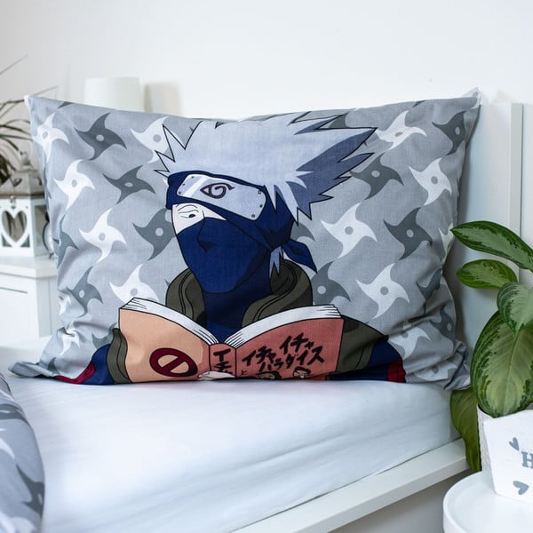 Enojna bombažna otroška posteljnina 140x200 cm Naruto "Grey" – Jerry Fabrics-image-4