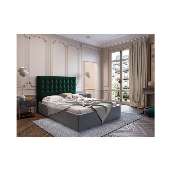 Svetlo zeleno žametno vzglavje Windsor & Co Sofas Athena, 180 x 120 cm-image-3