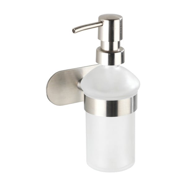 Steklen dozirnik za milo v mat srebrni barvi z namestitvijo brez vrtanja 200 ml Orea – Wenko-image-3