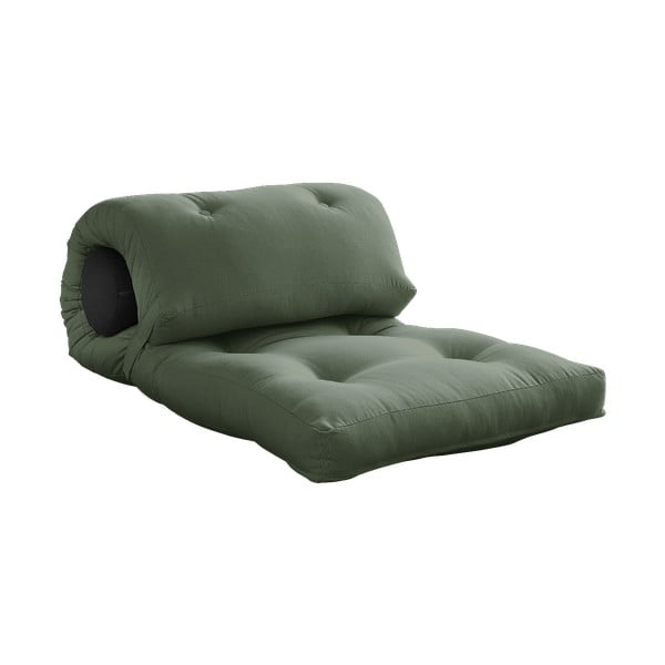 Zeleno-siva futonska vzmetnica 70x200 cm Wrap Olive Green/Dark Grey – Karup Design-image-3