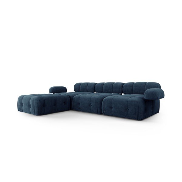 Temno modra kotna sedežna garnitura Ferento – Cosmopolitan Design-image-3