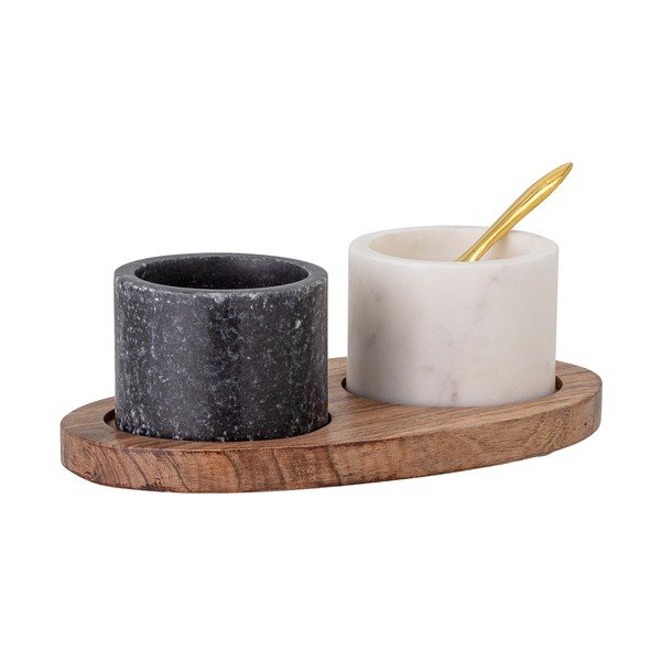 Solnica in popernica z lesenim pladnjem in žlico Bloomingville Florio-image-1