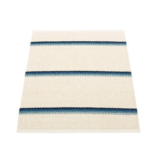 Modra/kremno bela notranja in zunanja preproga 70x90 cm Olle Blue Vanilla – Pappelina