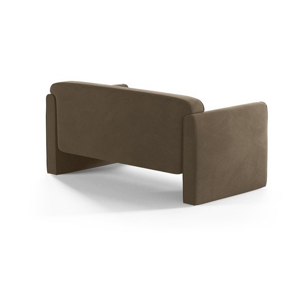 Sivorjava žametna sedežna garnitura 140 cm Abby – Micadoni -image-2