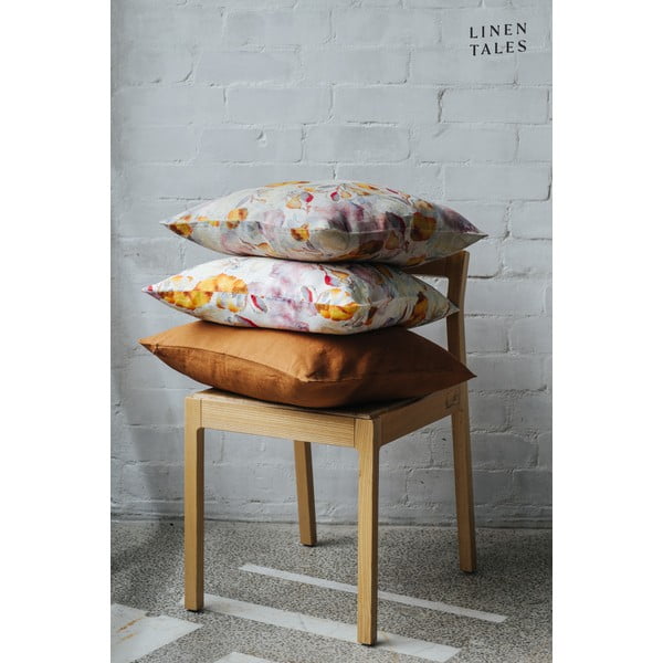 Lanena prevleka za blazino 40x40 cm Hazelnut – Linen Tales-image-3