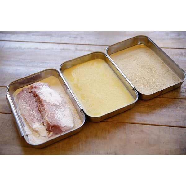 Komplet za cvrtje iz nerjavečega jekla v srebrni barvi – Maximex-image-1