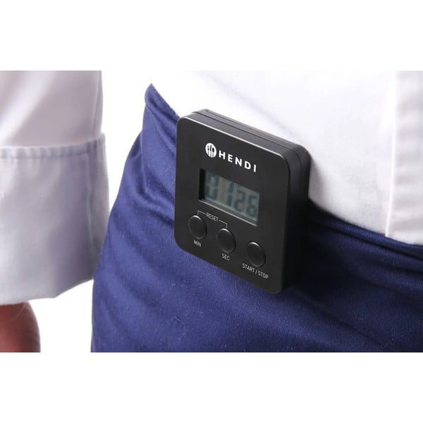 Črni digitalni minutni časovnik z magnetom Hendi-image-2