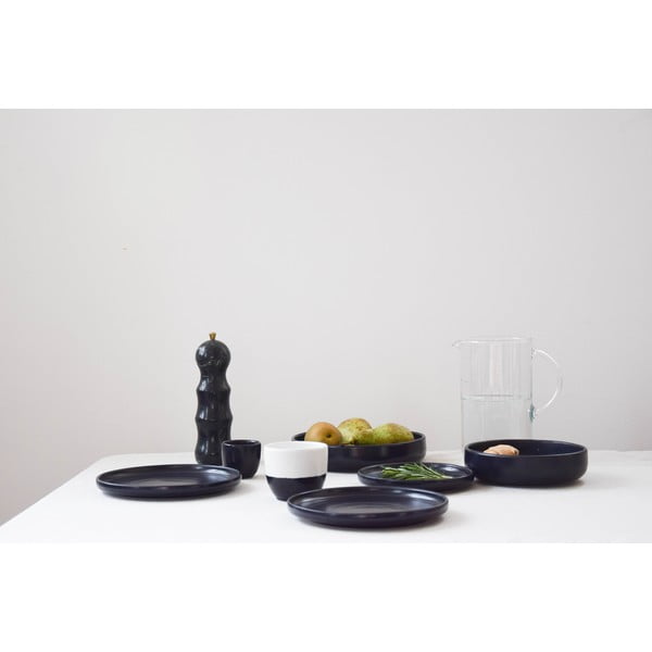 Črna kamnita posoda za zajtrk ÅOOMI Luna, ø 16 cm-image-1