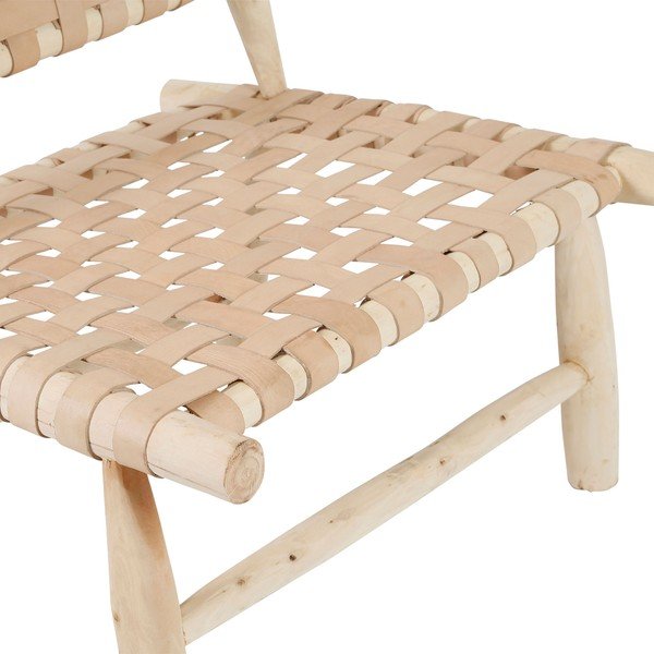Bež usnjeni fotelj Cuir - Sema-image-4