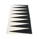 Črno-bel zunanji in notranji tekač 70x150 cm Vivi Black – Pappelina