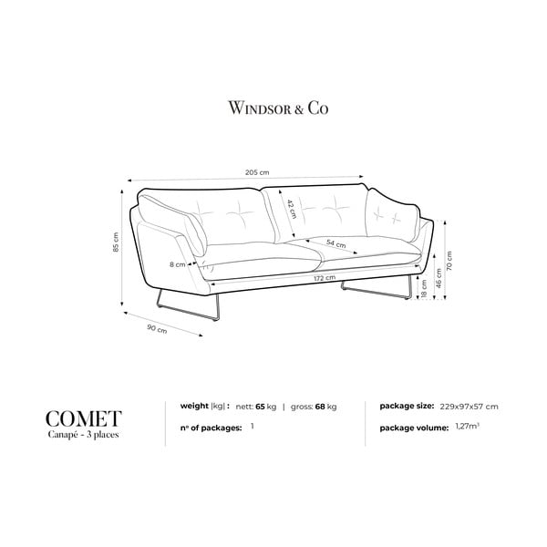 Roza zofa Windsor & Co Sofas Comet-image-4