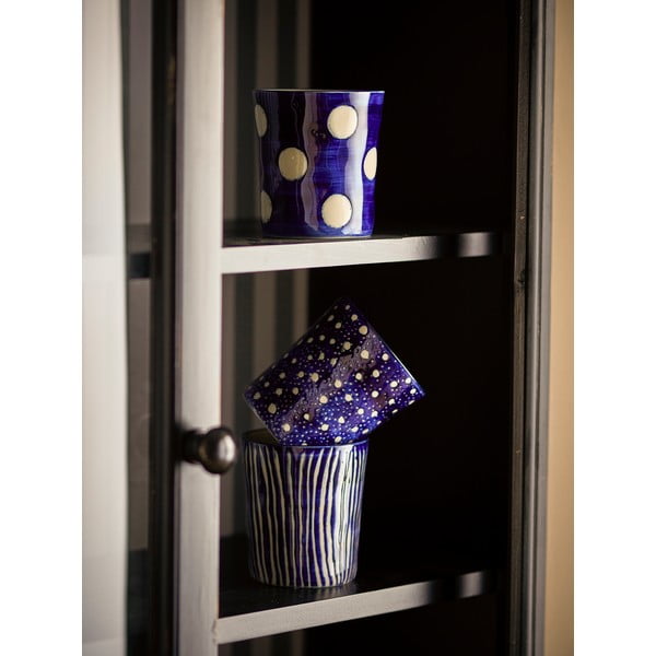 Temno modre skodelice v kompletu za espresso 3 ks iz kamenine 190 ml Minoa – Bloomingville-image-2