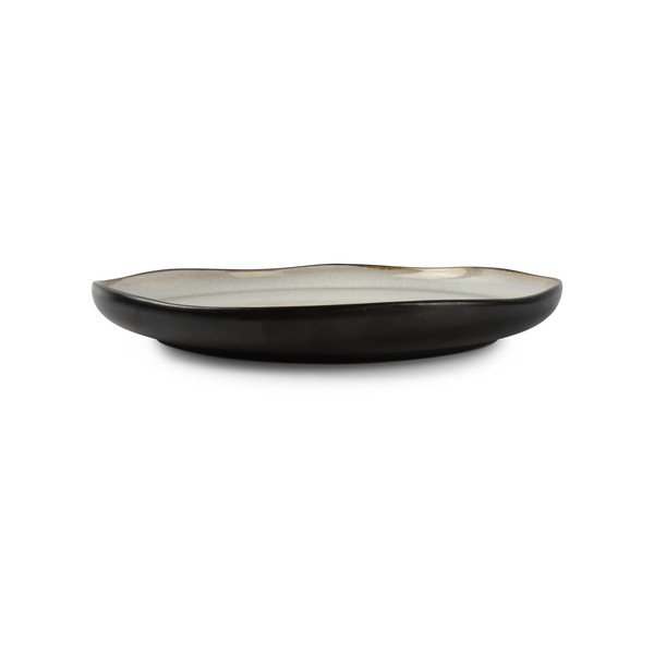 Črn/bež krožnik iz kamenine ø 27 cm Lunar – Salt&Pepper-image-2